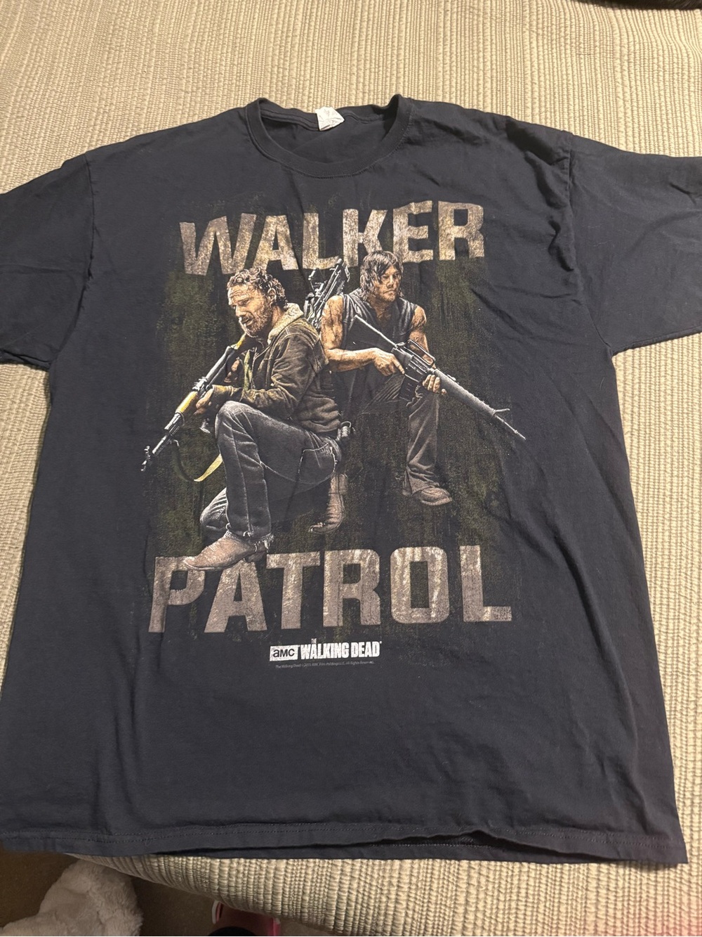 Fruit of the Loom Black 'Walker Patrol' Graphic Tee